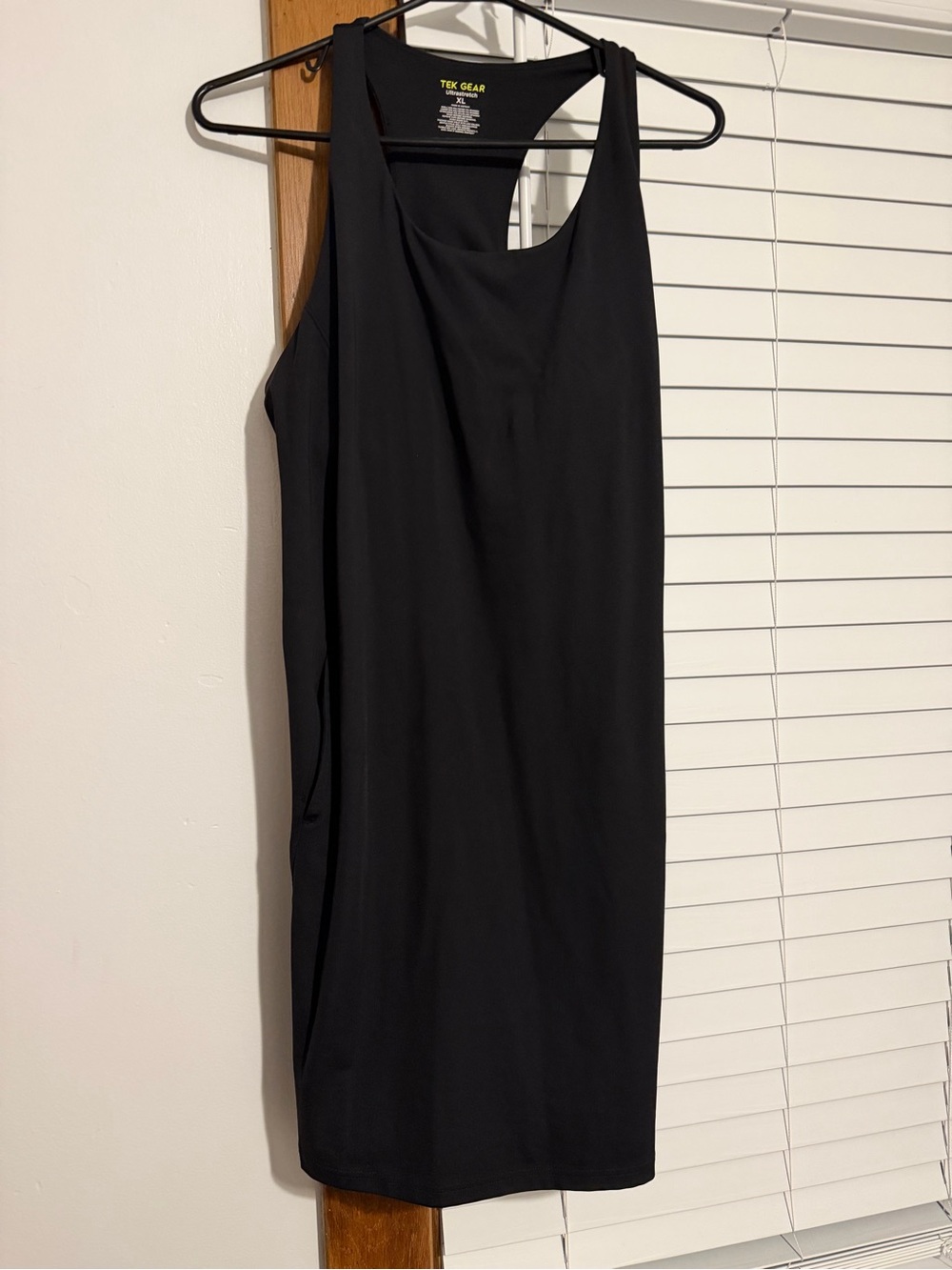 Tek Gear Ultrastretch Black Racerback Athletic Dress size XL w Pockets!